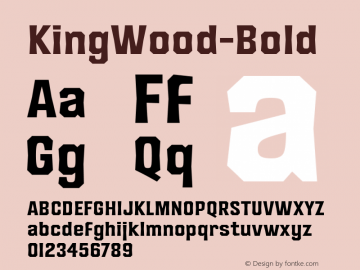 KingWood-Bold ☞ Version 1.000;com.myfonts.canadatype.king-wood.bold.wfkit2.3GpH图片样张