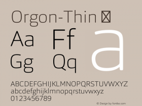 Orgon-Thin ☞ Version 1.000;com.myfonts.easy.hoftype.orgon.thin.wfkit2.version.4cY1 Font Sample