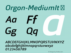 Orgon-MediumIt ☞ Version 1.000;com.myfonts.easy.hoftype.orgon.medium-italic.wfkit2.version.4cXN Font Sample