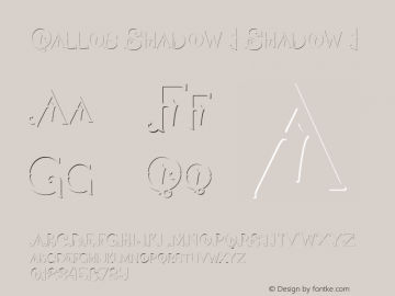 Qallos Shadow 1 Shadow 1 Version 1.0 Font Sample