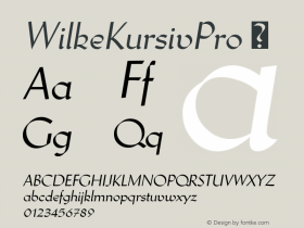 WilkeKursivPro ☞ Version 2.1;com.myfonts.easy.canadatype.wilke-kursiv.pro.wfkit2.version.3V1D图片样张