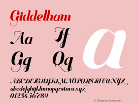 Giddelham ☞ Version 1.001;com.myfonts.easy.wearecolt.giddelham.regular.wfkit2.version.44d7 Font Sample