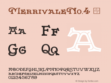 MerrivaleNo.4 ☞ Version 1.000 2011 initial release;com.myfonts.gatf.merrivale.4.wfkit2.3Fdf图片样张