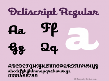 Deliscript Regular 1.0图片样张