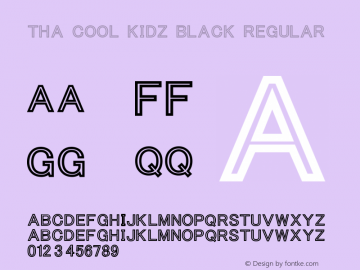 Tha Cool Kidz Black Regular Version 1.000;PS 001.001;hotconv 1.0.56图片样张