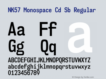 NK57 Monospace Cd Sb Regular Version 1.000 Font Sample