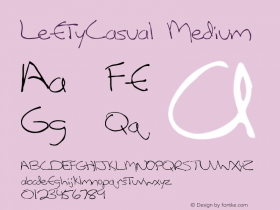 LeftyCasual Medium Version 001.001 Font Sample