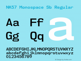 NK57 Monospace Sb Regular Version 1.000 Font Sample