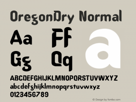 OregonDry Normal 1.000 Font Sample
