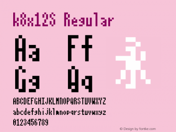 k8x12S Regular 2015.0129 Font Sample