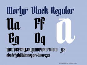 Mortyr Black Regular Version 1.00 January 26, 2015, initial release图片样张