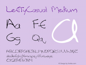 LeftyCasual Medium 001.001 Font Sample