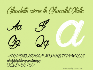 Claudette aime le Chocolat Italic 001.000图片样张
