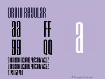 Droid Regular OTF 3.000;PS 001.001;Core 1.0.29图片样张