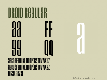 Droid Regular OTF 3.000;PS 001.001;Core 1.0.29图片样张