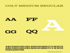 Colt Medium Regular Version 1.000;PS 001.000;hotconv 1.0.70;makeotf.lib2.5.58329 Font Sample