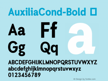 AuxiliaCond-Bold ☞ Version 1.000;com.myfonts.easy.typomancer.auxilia.condensed-bold.wfkit2.version.4hij图片样张