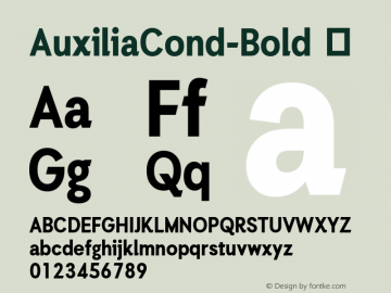 AuxiliaCond-Bold ☞ Version 1.000;com.myfonts.easy.typomancer.auxilia.condensed-bold.wfkit2.version.4hij图片样张