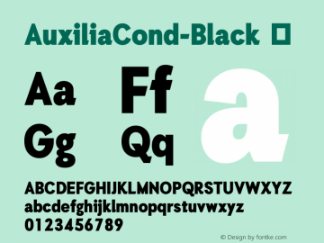 AuxiliaCond-Black ☞ Version 1.000;com.myfonts.easy.typomancer.auxilia.condensed-black.wfkit2.version.4hig图片样张