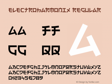 Electroharmonix Regular Version 4.000 Font Sample