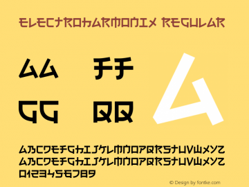 Electroharmonix Regular Version 4.001 Font Sample