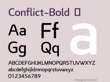 Conflict-Bold ☞ Version 1.000;com.myfonts.typomancer.conflict.bold.wfkit2.3TE2图片样张