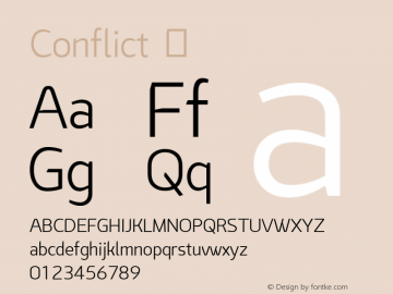 Conflict ☞ Version 1.000;com.myfonts.easy.typomancer.conflict.regular.wfkit2.version.3TE4图片样张