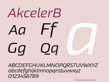 AkcelerB ☞ 1.000;com.myfonts.adtypo.akceler.b.wfkit2.42w2图片样张