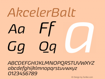AkcelerBalt ☞ 001.000;com.myfonts.adtypo.akceler.balt.wfkit2.42vX Font Sample