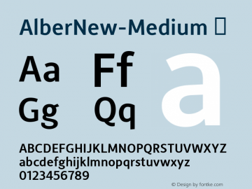 AlberNew-Medium ☞ Version 2.000;com.myfonts.easy.moretype.alber-new.medium.wfkit2.version.3ugV图片样张