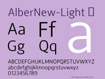AlberNew-Light ☞ Version 2.000;com.myfonts.easy.moretype.alber-new.light.wfkit2.version.3ugm图片样张