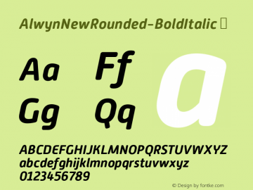 AlwynNewRounded-BoldItalic ☞ Version 1.000;com.myfonts.easy.moretype.alwyn-new-rounded.bold-italic.wfkit2.version.3D4e图片样张