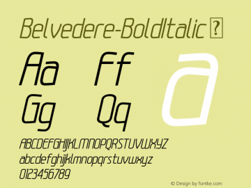 Belvedere-BoldItalic ☞ Version 1.00 September 13, 2014, initial release;com.myfonts.easy.studio-k.belvedere.bold-italic.wfkit2.version.4gwZ图片样张