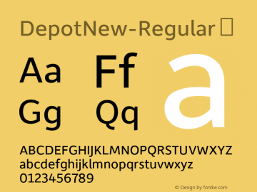 DepotNew-Regular ☞ Version 2.000;com.myfonts.easy.moretype.depot-new.regular.wfkit2.version.3ugg图片样张