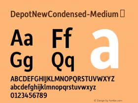 DepotNewCondensed-Medium ☞ Version 2.000;com.myfonts.easy.moretype.depot-new-condensed.medium.wfkit2.version.3ug7图片样张