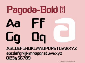 Pagoda-Bold ☞ Version 1.00 March 17, 2011, initial release;com.myfonts.easy.studio-k.pagoda.bold.wfkit2.version.3B1L图片样张