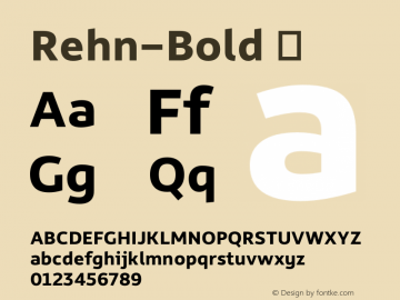 Rehn-Bold ☞ Version 1.000;com.myfonts.easy.moretype.rehn.bold.wfkit2.version.3ToL Font Sample