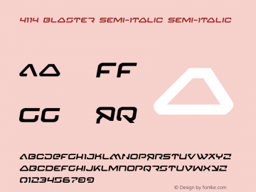 4114 Blaster Semi-Italic Semi-Italic Version 2.0; 2015图片样张