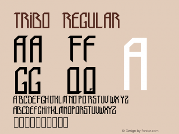 Tribo Regular Version 0.000;PS 0.0;hotconv 1.0.72;makeotf.lib2.5.5900 DEVELOPMENT图片样张
