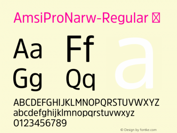 AmsiProNarw-Regular ☞ Version 1.40;com.myfonts.easy.stawix.amsi-pro.narrow-regular.wfkit2.version.4m5u图片样张