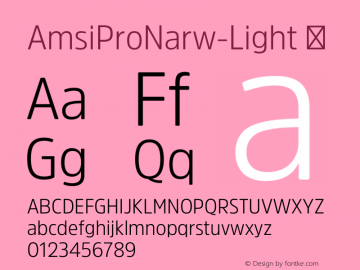 AmsiProNarw-Light ☞ Version 1.40;com.myfonts.easy.stawix.amsi-pro.narrow-light.wfkit2.version.4m5o Font Sample