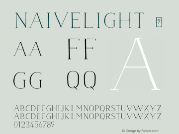 NaiveLight ☞ 2.002;com.myfonts.easy.la-goupil.naive.light.wfkit2.version.483c Font Sample