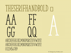 TheSerifHandBold ☞ 2.000;com.myfonts.easy.la-goupil.the-serif-hand.bold.wfkit2.version.468A Font Sample