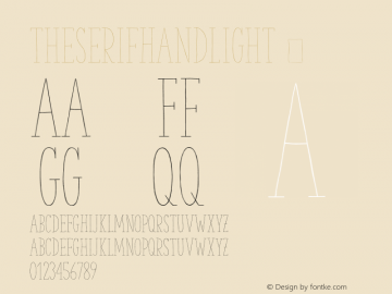 TheSerifHandLight ☞ 2.000;com.myfonts.easy.la-goupil.the-serif-hand.light.wfkit2.version.468D Font Sample