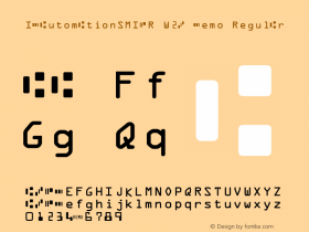 IDAutomationSMICR W2B Demo Regular IDAutomation.com 2015 Font Sample