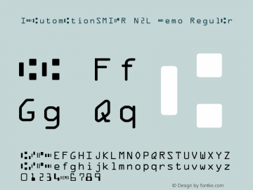 IDAutomationSMICR N2L Demo Regular IDAutomation.com 2015 Font Sample