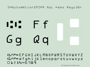 IDAutomationSMICR N1L Demo Regular IDAutomation.com 2015 Font Sample