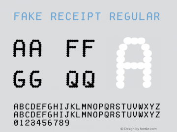 Fake Receipt Regular OTF 4.000;PS 001.001;Core 1.0.29图片样张