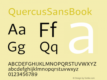 QuercusSansBook ☞ Version 1.000;com.myfonts.easy.storm.quercus-sans.book.wfkit2.version.4muW图片样张