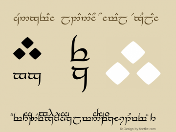 Tengwar_Eldanaro Normal Regular Version 1.202;PS 001.202;hotconv 1.0.70;makeotf.lib2.5.58329 Font Sample